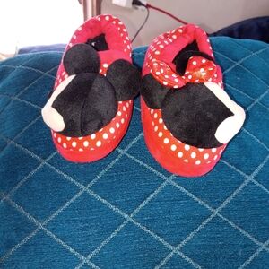 Disney Red and Black Polka Dot Slippers